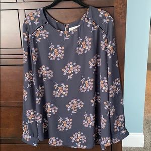 Loft blouse with floral detail.